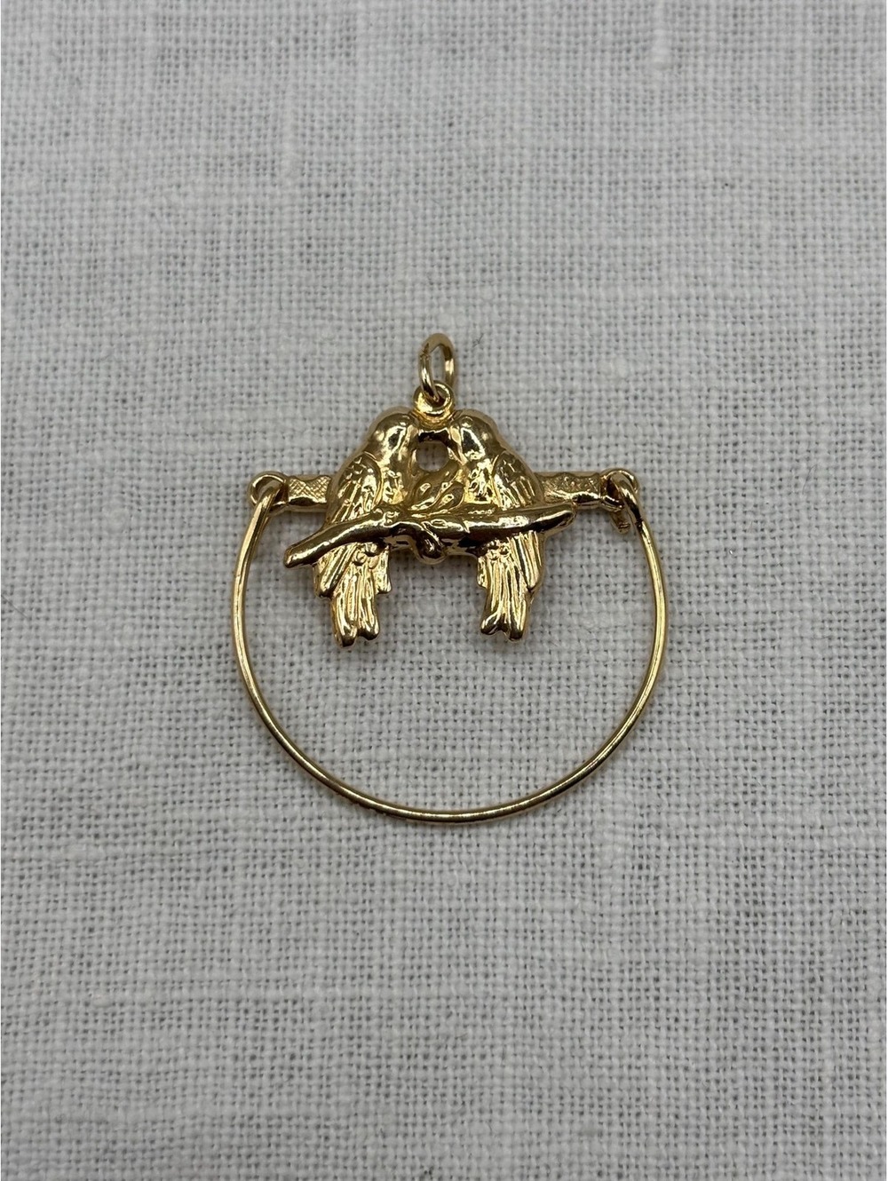 Vintage 14k Gold Filled Lovebird Charm Holder